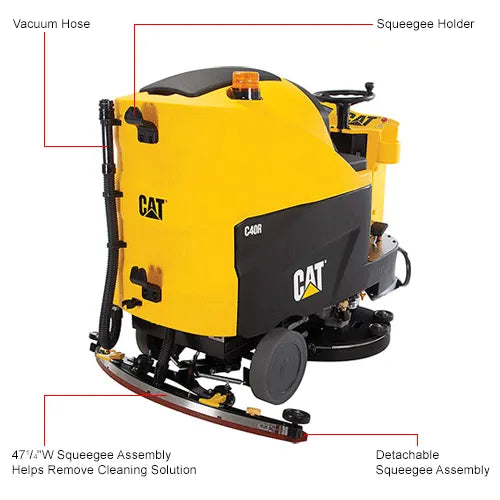 Cat® C40R Auto Ride-On Floor Scrubber, 40" Cleaning Path