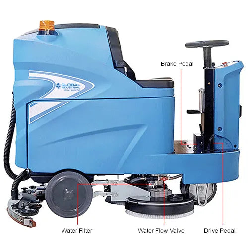 Thor Sweeper Auto Ride-On Floor Scrubber, 34" Cleaning Path