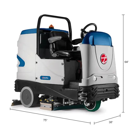 Thor Sweeper Recirculating Water Auto Ride-On Floor Scrubber, 34" Cleaning Path
