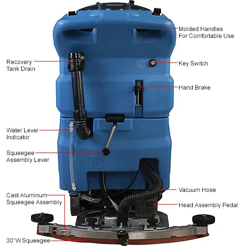 Global Industrial™ Auto Floor Scrubber With Traction Drive, 20" Cleaning Path