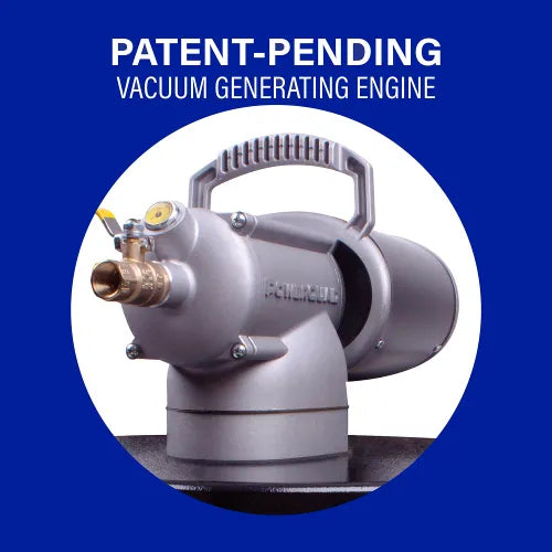 Guardair® PowerQUAD™ PulseAir Vacuum Kit with 1-1/2" Inlet, 55 Gallon Capacity