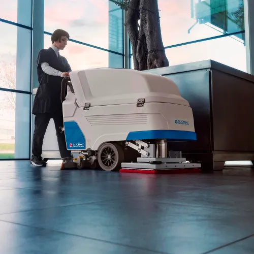 Global Industrial™ Orbital Auto Floor Scrubber w/Traction Drive, 34" Cleaning Path