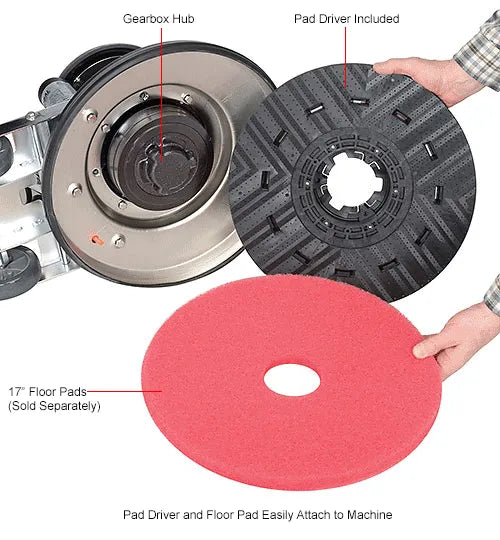 Thor Sweeper Low Speed Floor Machine, 17" Cleaning Path