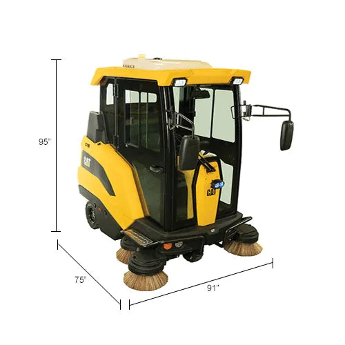 Cat® C70RX Ride-On Sweeper with AC Cabin, 70" Cleaning Path