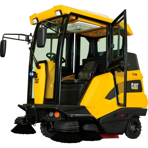 Cat® C70RX Ride-On Sweeper with AC Cabin, 70" Cleaning Path