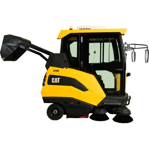 Cat® C70RX Ride-On Sweeper with AC Cabin, 70" Cleaning Path