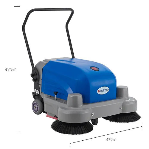 Global Industrial™ Auto Walk-Behind Sweeper, Battery Powered, 36" Cleaning Path