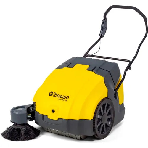 Tornado® Torrent Walk-Behind Battery Powered Sweeper, 28" Cleaning Width