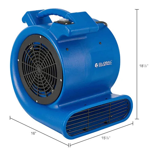 Air Mover, 2 Speed, 1/2 HP, 2200 CFM