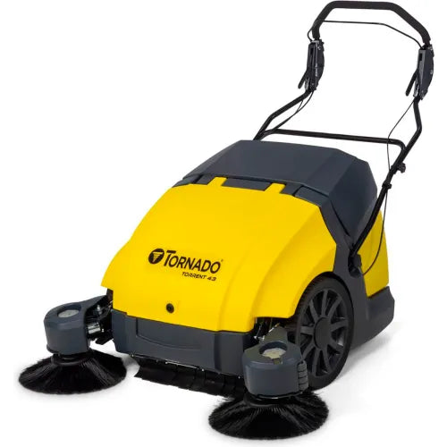 Tornado® Torrent Walk-Behind Battery Powered Sweeper, 43" Cleaning Width