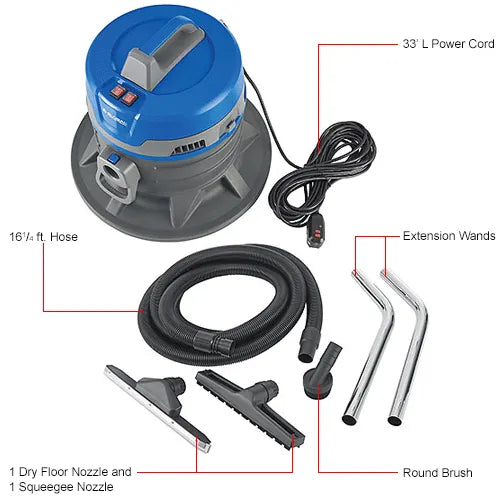 Thor Sweeper Drum Top HEPA Wet/Dry Vacuum, 55 Gallon Cap.