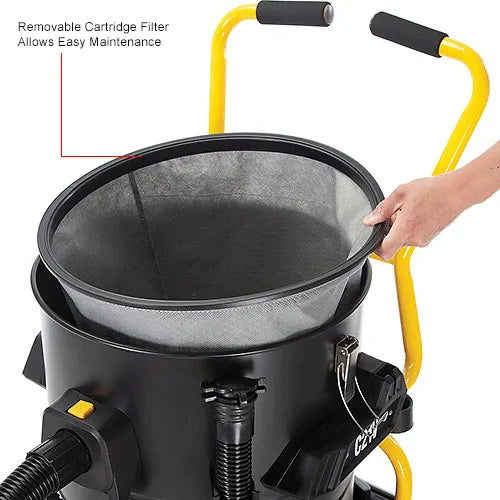 Cat® C21V Stainless Steel HEPA Wet/Dry Vacuum, 21 Gallon Cap.