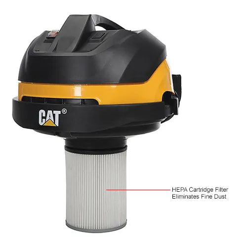 Cat® C16V Stainless Steel HEPA Wet/Dry Vacuum, 16 Gallon Cap.