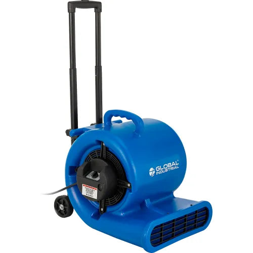 Air Mover With Wheels, 3 Speed, 1 HP, 4000 CFM