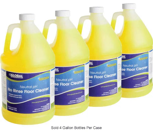 Neutral pH No Rinse Floor Cleaner, 1 Gallon Bottle, 4/Case