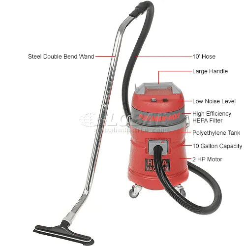 Pullman-Holt 45 Wet Dry HEPA Vacuum - 10 Gallon Cap.