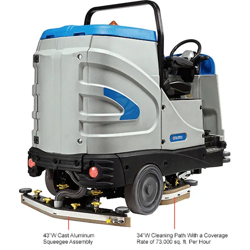 Thor Sweeper Recirculating Water Auto Ride-On Floor Scrubber, 34" Cleaning Path