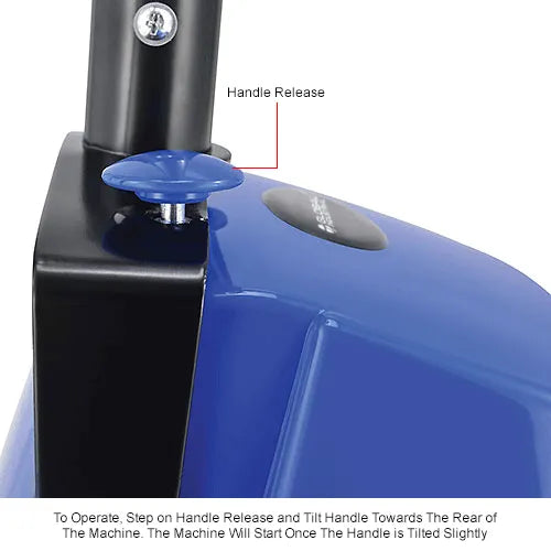 Global Industrial™ Mini Floor Scrubber With Floor Pads, 11" Cleaning Path