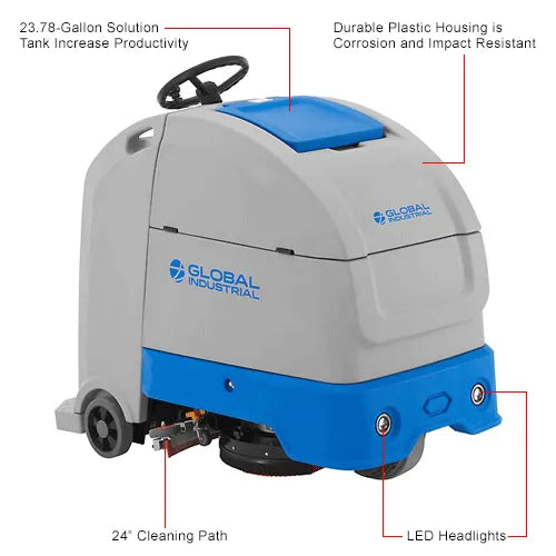 Thor Sweeper Auto Stand-On Floor Scrubber, 24" Cleaning Path