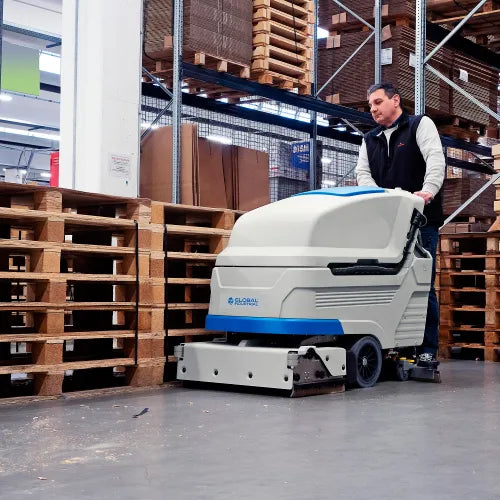 Global Industrial™ Cylindrical Brush Auto Floor Scrubber w/Traction Drive, 34" Cleaning Path