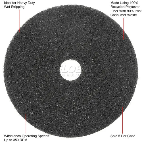 20" Stripping Pad, Black, 5 Per Case
