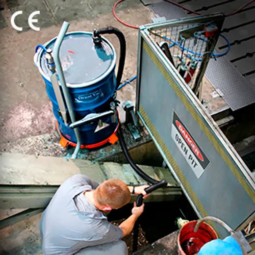 Exair® Premium High Lift Reversible Drum Vac System, 1/4" Inlet, 30 Gallon Capacity