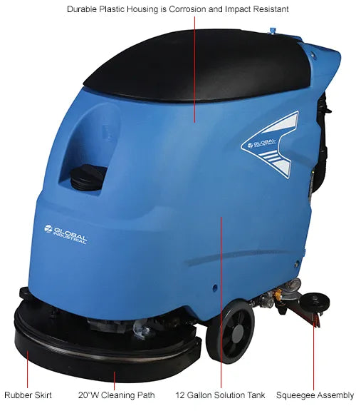 Thor Sweeper Electric Walk-Behind Auto Floor Scrubber, 20" Cleaning Path