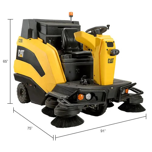 Cat® C70R Ride-On Sweeper, 70" Cleaning Path