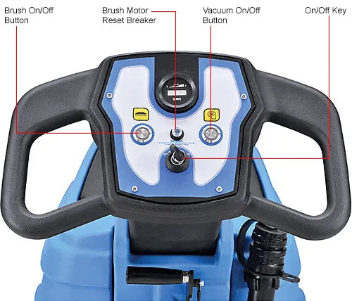 Global Industrial™ Auto Walk-Behind Floor Scrubber 17" Cleaning Path, Two 80 Amp Batteries