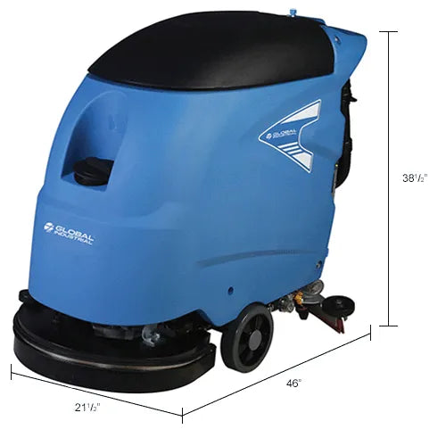 Global Industrial™ Electric Walk-Behind Auto Floor Scrubber, 18" Cleaning Path