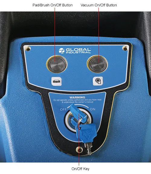 Global Industrial™ Electric Walk-Behind Auto Floor Scrubber, 18" Cleaning Path