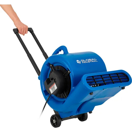 Air Mover With Wheels, 3 Speed, 1 HP, 4000 CFM