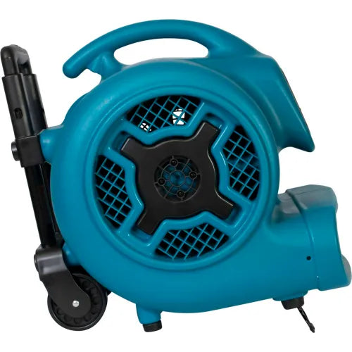 XPOWER Stackable Air Mover With Telescopic Handle & Wheels, 3 Speed, 1 HP, 3600 CFM